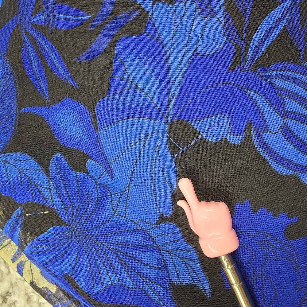 Tulips Womens Floral Slip Dress Blue Black Size Medium Y2K Romantic Fairycore - Picture 9 of 13